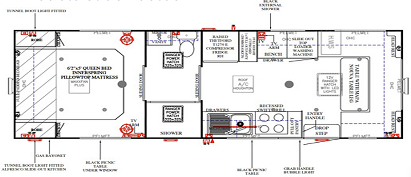 Eternity 22'6ft Caravan Plan